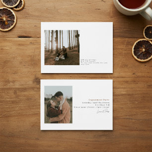 Invitation Moderne minimaliste simple Mariage 2 photos