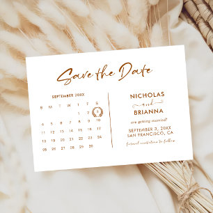 Invitation Moderne minimaliste Terracotta Calendrier Budget É