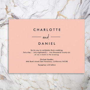 Invitation Moderne, Minimaliste, Typographique