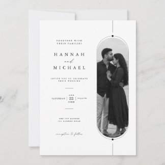 Invitation Moderne modèle de carton d'invitation de mariage a