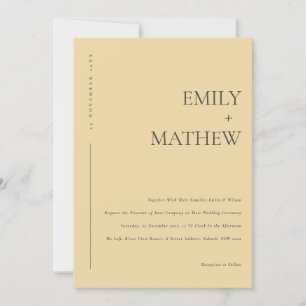 INVITATION MODERNE MODERNE MODERNE MARIAGE DE TYPOGRAPHIE D'O