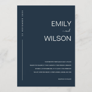 INVITATION MODERNE MODERNE MODERNE MODERNE MODERNE BLEU GRAY
