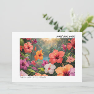Invitation Moderne Moody Bold Colorful Floral ENREGISTRER LA 