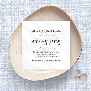Invitation Moderne N'Importe Quelle Couleur Script Mariage so