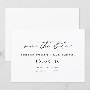 Invitation Moderne noir et blanc enregistrer l'invitation de 