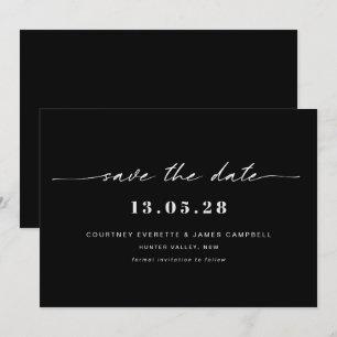 Invitation Moderne noir et blanc enregistrer l'invitation de 