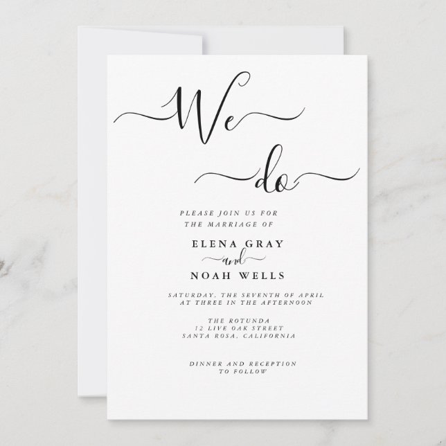 Invitation Moderne Nous faisons Mariage (Devant)