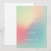 Moderne Pastel Gradient Genre Baby shower Neutre