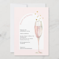 Moderne Pink chic pop the bubbly champagne brique