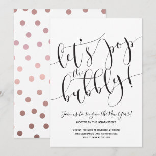 Invitation moderne pour la fête du Nouvel An