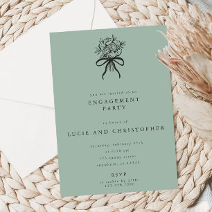 Invitation moderne pour une fête de fiançailles