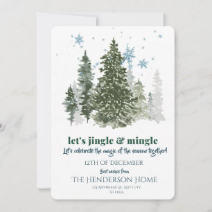 Invitation moderne pour une fête de Noël joyeuse