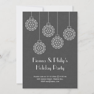 Invitation moderne pour une fête de vacances - gri