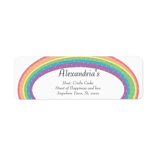 Invitation moderne Rainbow Genre Neutre Douche (Devant)