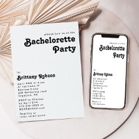 Moderne Retro Letting Bachelorette Party