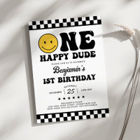Moderne Rétro One Happy Dude Boy premier anniversa