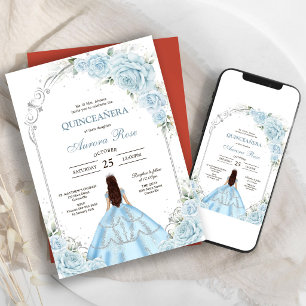 Invitation moderne rustique pour Quinceanera