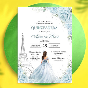 Invitation moderne rustique pour Quinceanera