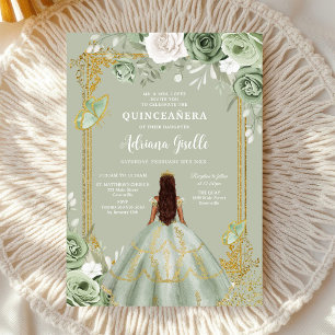 Invitation moderne rustique pour Quinceanera