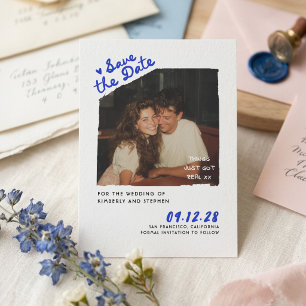Invitation Moderne Simple Amusant Enregistrer La Date Photo M