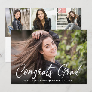 Invitation Moderne Simple Minimaliste 4 PHOTO Graduation Part