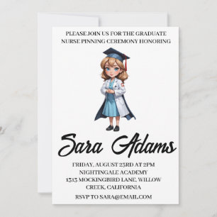 Invitation moderne simple soins infirmiers