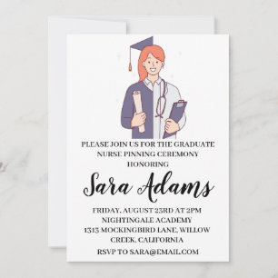 Invitation moderne simple soins infirmiers