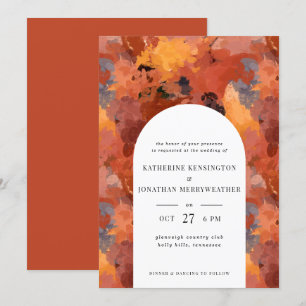 Invitation Moderne Sophistiqué Terracotta Boho Mariage Invit