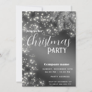 Invitation Moderne Sparkle pin branche entreprise Noël