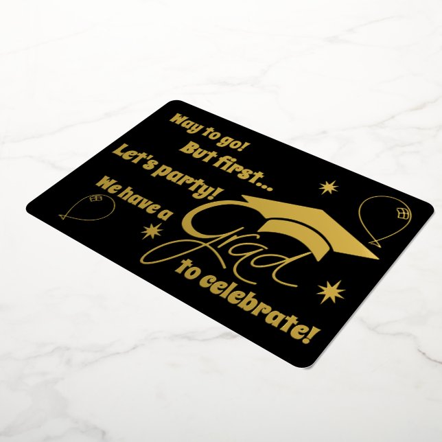 Invitation moderne sur mesure Grad Party Foil (Rotation)