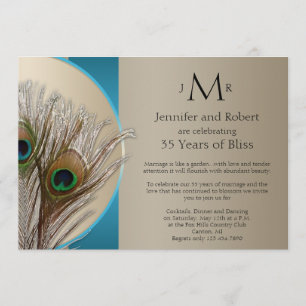 Invitation Moderne Taupe Aquare Perroquet Mariage Anniversair
