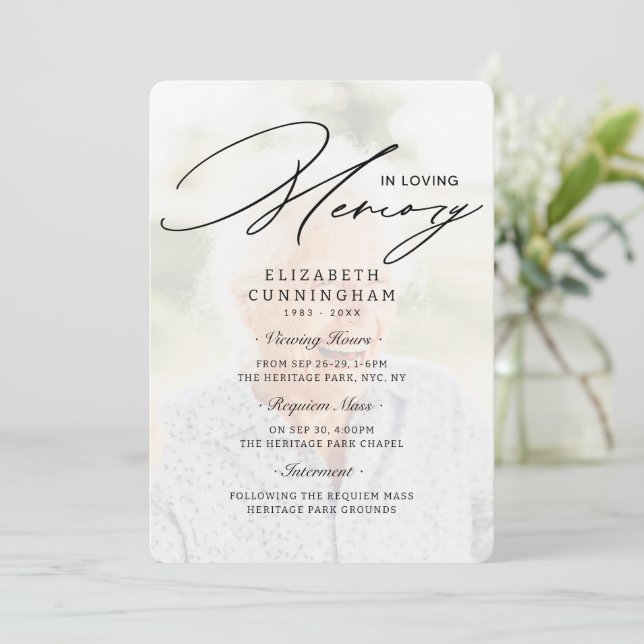 Invitation Moderne Visualisation Simple, Requiem, Internement (Debout devant)