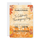 Invitation modifiable de Thanksgiving Fleur Élégan