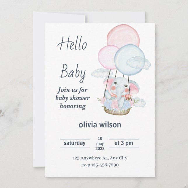 Invitation modifiable et imprimable pour une fête  (Devant)