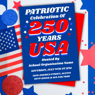 Invitation modifiable pour la célébration de 250 a