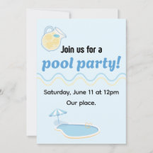 Invitation modifiable pour une fête au bord de la 