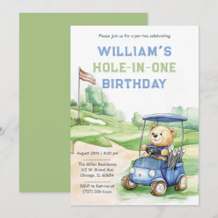 Invitation modifiable pour une fête de golf pour e