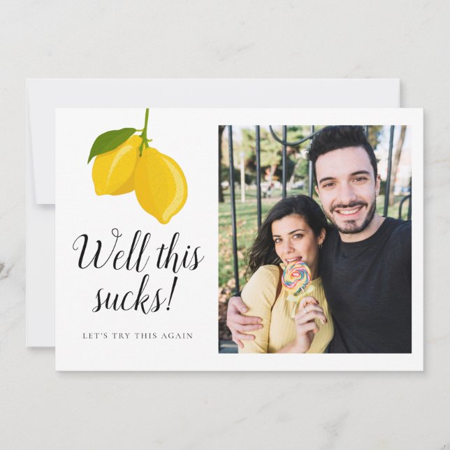 Invitation Modifier la date de mariage Enregistrer la photo d (Devant)