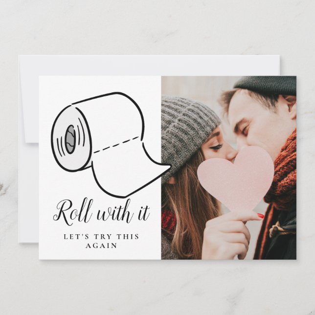 Invitation Modifier la date de report de l'événement Mariage  (Devant)