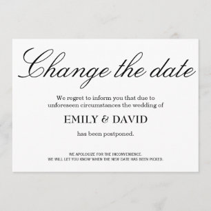 Invitation Modifier la date élégante et minimale