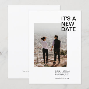 Invitation Modifier La Date Moderne De La Typographie Simpe
