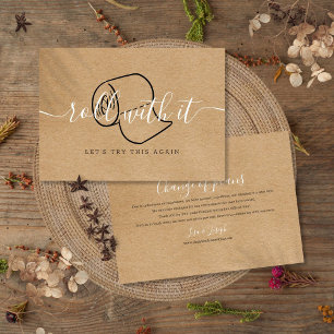 Invitation Modifier la date reportée Annulé Rustic Boho