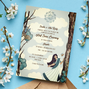 Invitation Moitié Saree Ritu Kala Samskara Papillon