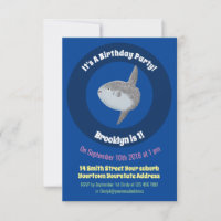 Mola mola poisson soleil de l'océan mignon dessin