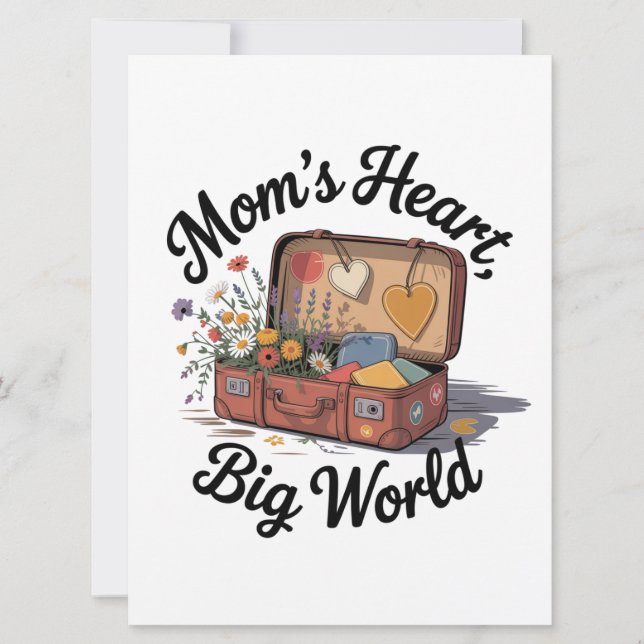 Invitation Mom’s Heart, Big World (Devant)
