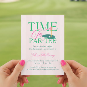 Invitation Moment de faire la fête Golf Thème Enterrement de