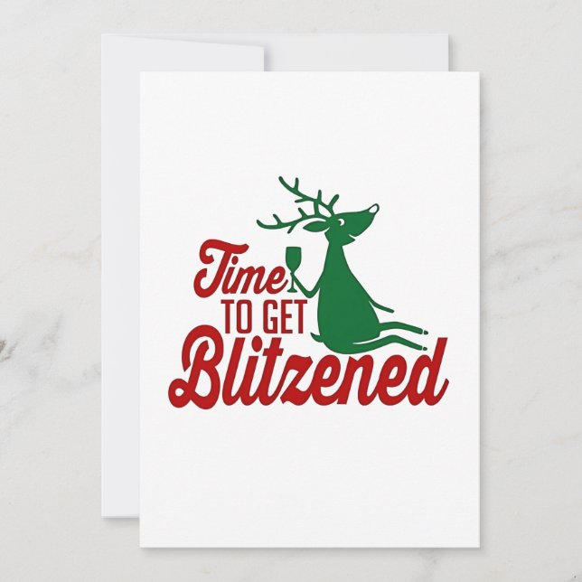 Invitation Moment de se faire Blitzter Noël Renne  (Devant)