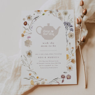 Invitation Moment du thé avec maman pour la baby shower