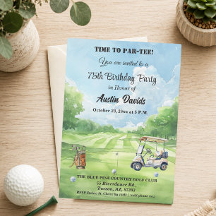 Invitation Moment Élégant pour Par-Tee Fête d'anniversaire de
