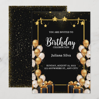 Invitation Moments classiques Anniversaire Célébration Invita